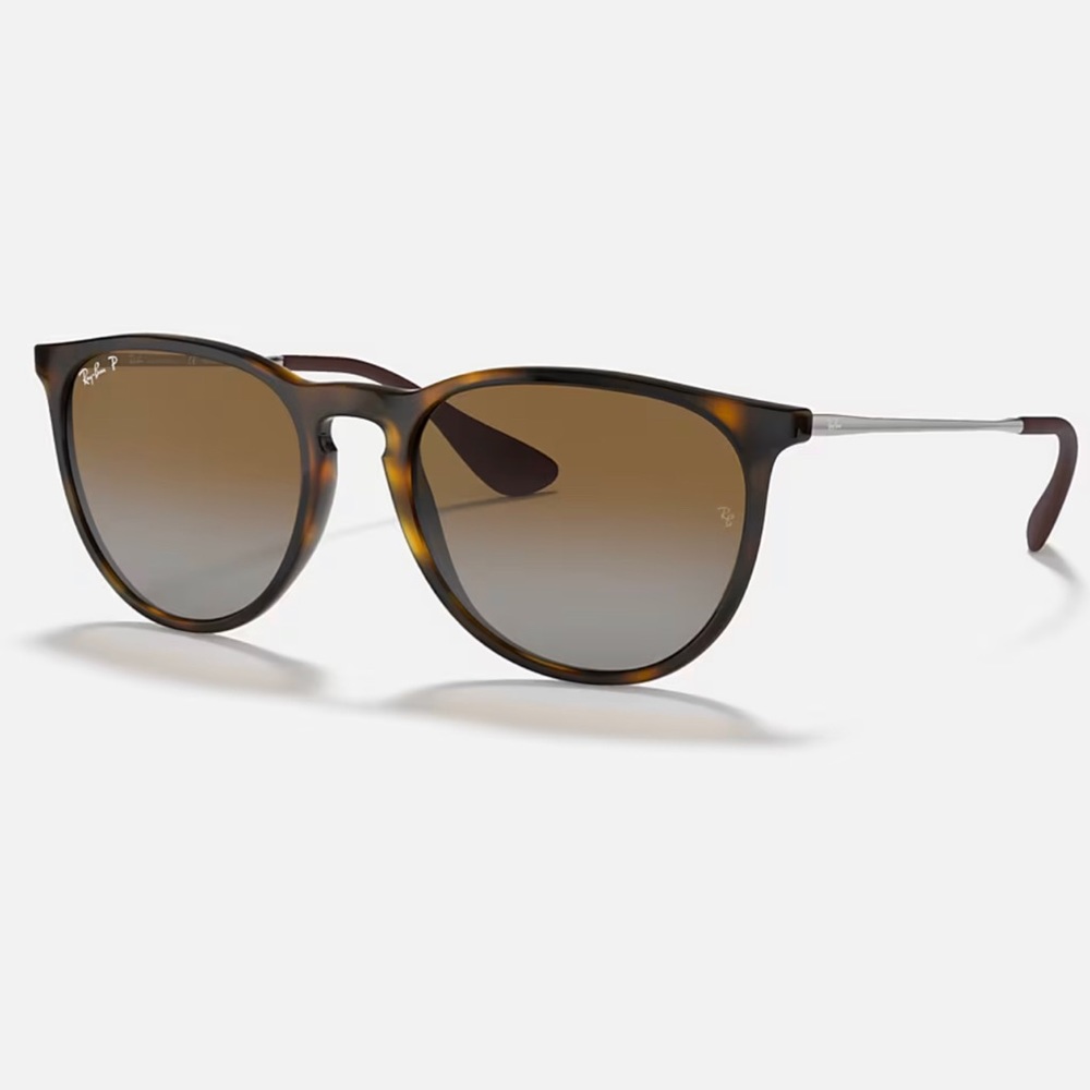 NWT! ERIKA CLASSIC Ray Bans Lenses, Light Havana, Polarized Brown Gradient.